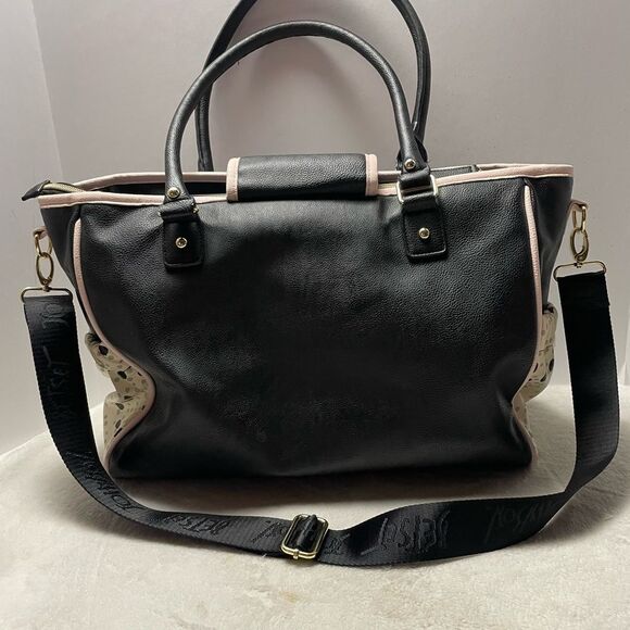 Betsey Johnson Diaper Bag Large Baby Tote Flap Over Polka Dot - Picture 2 of 15